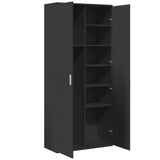 Highboard Black 80x35x180 cm Engineered Wood 3276652
