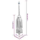 Folding Anchor Silver 12 kg Hot Dip Galvanized Cast Iron 94274