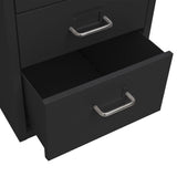 ZNTS Mobile File Cabinet Black 28x41x69 cm Metal 335918