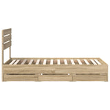 Bed Frame with Drawer Sonoma Oak 90 x 200 cm Engineer Wood 3411530
