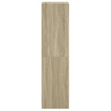 Highboard with Glass Door Sonoma Oak 35x37x142 cm 836443