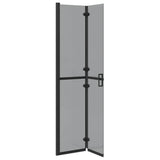 Walk-In Shower Wall Folding Black 80 x 6.5 x 190 cm 42017964