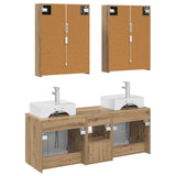 Bathroom Cabinet Set 5 pcs Artisan Oak Engineered Wood 3406414