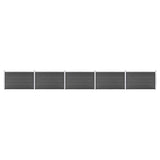 Fence Panel Set WPC 872x105 cm Black 3070450