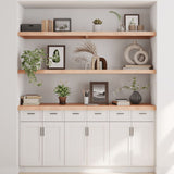 ZNTS Wall Shelf 160x50x cm Untreated Solid Wood Oak 363593