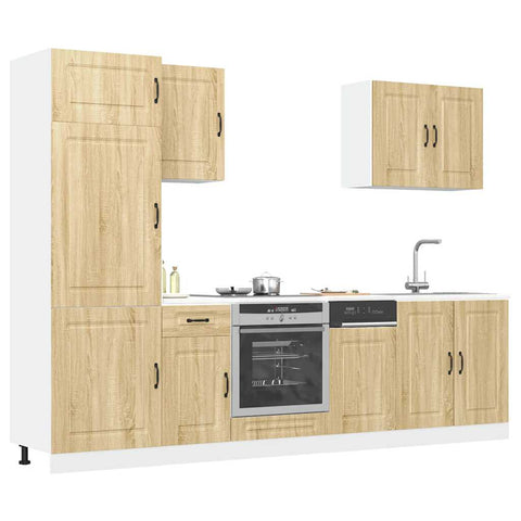 ZNTS 7 Piece Kitchen Cabinet Set Kalmar Sonoma Oak Engineered Wood 3314764