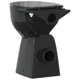 Rimless Toilet 7 cm Extra Height Soft Close Ceramic Black 145780