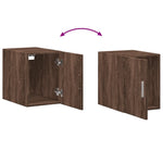 Slim Storage Cabinet Brown Oak 30x42.5x225 cm Engineered Wood 3281272