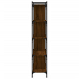 Bookcase 5-Tier Brown Oak 76x32x158 cm Engineered Wood 833944