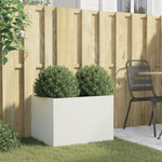 ZNTS Planter White 62x47x46 cm Steel 841602