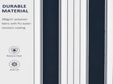 Manual Retractable Awning, 3.5x2.5 m-Dark Blue/White Stripes T3398P310344