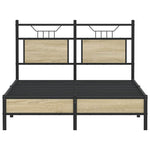 Bed Frame without Mattress Sonoma Oak 120x200 cm Engineered Wood 4106942