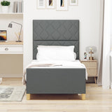 ZNTS Bed Frame Dark grey Engineered wood 90 x 190 cm 3344768