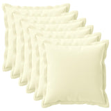 Cushion Cover 6 pcs HOUTEN Cream 80 x 80 cm Polyester 921720