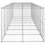 Outdoor Dog Kennel Galvanised Steel 16,94 m 3082287