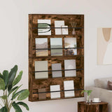 Magazine Rack 2 pcs Smoked Oak 100 x 12 x 70 cm Engineered Wood 890857