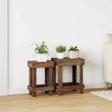 Plant Stand 2 pcs Brown 70 x 11 x 27 cm Mahogany Wood 42012383