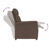 Recliner Chair Brown Dark brown 70.5 x 96.5 x 95 cm Fabric 348399