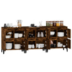 Sideboards 3 pcs Smoked Oak 60x35x70 cm Engineered Wood 3185780