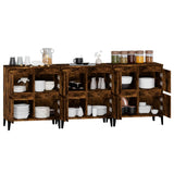 Sideboards 3 pcs Smoked Oak 60x35x70 cm Engineered Wood 3185780