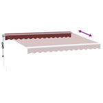 Automatic Retractable Awning Burgundy 350x250 cm 3310183