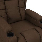 Recliner Chair Brown Fabric 339052