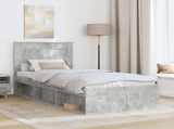 Bed Frame Concerte Grey 100 x 200 cm Solid Pine Wood 3409794