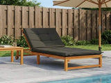 Sunlounger Cushion GEMERT 100% Polyester Anthracite 947407
