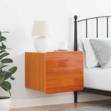 Bedside Table Wax Brown 39 x 34 x 33 cm Solid pinewood 873509