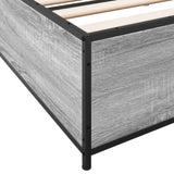 ZNTS Bed Frame without Mattress Grey Sonoma 160x200 cm 3279835