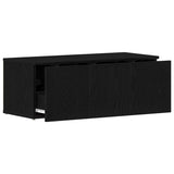 TV Cabinet with Drawer Black Oak 80x34x30 cm Engineered Wood 862484