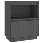 Sideboard Grey 60x34x75 cm Solid Wood Pine 813522