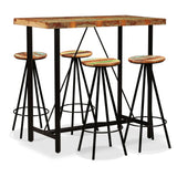 Bar Set 5 Pieces Solid Reclaimed Wood 275143