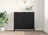 Sideboard Black Oak 69.5 x 34 x 90 cm Engineered Wood 881476