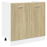 7 Piece Kitchen Cabinet Set Lyon Sonoma Oak Engineered Wood 3307653