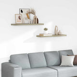Floating Wall Shelves 2 pcs Oak 90x23.5x3.8 cm MDF 323881