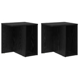 End Table 2 pcs Black Oak 37 x 32 x 40 cm Engineered Wood 891083