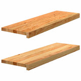 Window Sills 2 pcs Light Brown 80x30x2 cm Solid Wood Oak 4009150