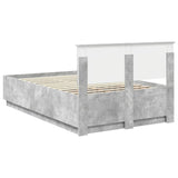 Bed Frame Concrete Grey 120 x 200 cm Engineered Wood 3408190