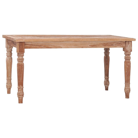 ZNTS Batavia Coffee Table 90x50x45 cm White Wash Solid Teak Wood 316036