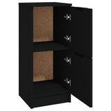 Sideboards 2 pcs Black 30x30x70 cm Engineered Wood 811172