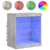 Sideboard with LED Lights Concrete Grey 60.5x37x67 cm 836696