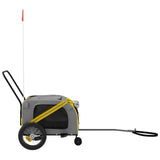 Pet Bike Trailer Yellow and Black Oxford Fabric and Iron 93889