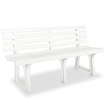 Garden Bench 145.5 cm Plastic White 43583