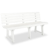 Garden Bench 145.5 cm Plastic White 43583