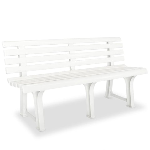 Garden Bench 145.5 cm Plastic White 43583