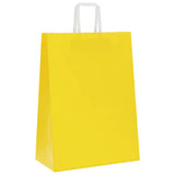 Paper Bags 250 pcs with Handles Yellow 32x17x44 cm 4102014