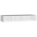 3-Panel Rabbit Cage 325x109x54 cm Galvanised Iron 171564