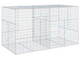 Gabion Basket with Cover 200x100x150 cm Galvanised Iron 3295214