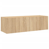 3 Piece TV Wall Cabinets with LED Lights Sonoma Oak 3216869